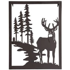 AUBRY GASPARD Cadre Cerf En Métal Noir - Noir