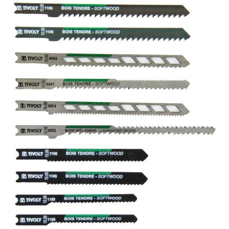 Coffret De 10 Lames De Scie Sauteuse TIVOLY Bois Durs, Tendres Et Mélaminés Attache Type U 2 Coffret De 10 Lames De Scie Sauteuse TIVOLY Bois Durs, Tendres Et Mélaminés Attache Type U – Image 2