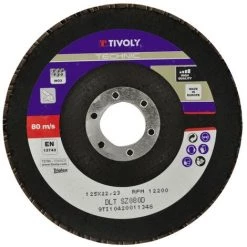 Disque Zirconium Céramique TIVOLY 125mm Grain 40-GROS Décaper ébarber Dérouiller Poncer Aciers Et Inox Pour Meuleuses Ø125mm -Outlet Scie à main et lames de scie Store 11953627 3
