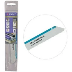 Lame De Scie Sabre Multi Matériaux (lot De 2 ) TIVOLY HSS L150mm Coupe Tubes, Plaques Jusqu'à 10cm épaisseur Haute Qualité