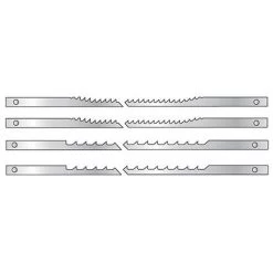 Lot De 12 Lames Lu. 127 Mm Largeur 2,0 Mm Ep. 0,25 Mm 25 Tpi Pour Bois, étain, Corian - 2949.12 - Leman