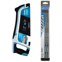 SCELL-IT Scie à Métaux Professionnelle SCELL IT + 3 Lames Flexibles Coupe Alu, Tube PVC, Bois.