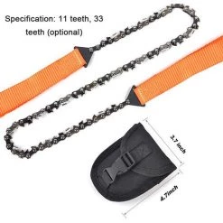 ASUPERMALL Plein Air Camping Jardin Outils 24 Pouces Portable Scie A Fil De Survie Exterieur Main Fermeture A Glissiere Chaines De Scie A Main En Bois De Scie Outil De Coupe, 11 Dent, Orange -Outlet Scie à main et lames de scie Store 28079775 5