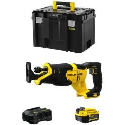 STANLEY FATMAX V20 Scie Sabre STANLEY FatMax SFMCS300M1T (1 X 4,0 Ah Chargeur TSTAK VI)