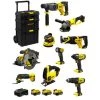 STANLEY FATMAX V20 STANLEY FatMax Kit SVK1001 (SFMCH900+SFMCG400+SFMCD711+SFMCF800+SFMCS500SFMCS600+SFMCW220+SFMCS300+SFMCE500+SFMCL020+3 X4,0Ah)