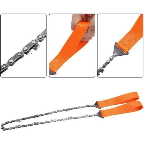 LITZEE Scie à Chaîne De Survie Portable, Tronçonneuse De Poche Pliable, Coupe-Fil D'urgence Pour La Randonnée, La Randonnée, Le Camping, La Chasse Et La Survie En Plein Air Noir 4 LITZEE Scie à Chaîne De Survie Portable, Tronçonneuse De Poche Pliable, Coupe-Fil D'urgence Pour La Randonnée, La Randonnée, Le Camping, La Chasse Et La Survie En Plein Air Noir – Image 4