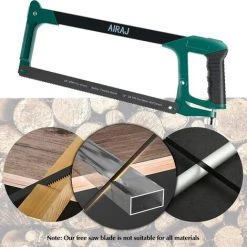 BEARSU Scie à Métaux 300 Mm,avec 10 Lame Haute Qualité Bimétal De Scie Remplaçables,2 Angles De Coupe 45° Et 90° | Scie à Métaux à Tension Réglable,Pour Couper Le Bois, L'acier, Les Tuyaux En PVC -Outlet Scie à main et lames de scie Store 38219613 3