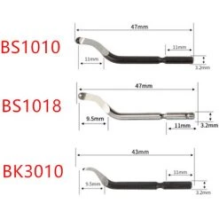 ASUPERMALL Lames De Deburrence Rotatives Ensemble De La Poignee En Alliage D'Aluminium Avec Des Lames De 43 Mm / 47Mm Pour L'Acier De Cuivre En Plastique De Bois, 16 Pcs -Outlet Scie à main et lames de scie Store 39456985 4