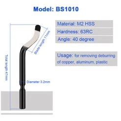 ASUPERMALL Lames De Deburrence Rotatives Ensemble De La Poignee En Alliage D'Aluminium Avec Des Lames De 43 Mm / 47Mm Pour L'Acier De Cuivre En Plastique De Bois, 16 Pcs -Outlet Scie à main et lames de scie Store 39456985 5