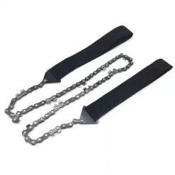 BETTERLIFE Scie à Chaîne Portative De Poche 3/8 Scie à Fermeture à Glissière Manuelle De 24 Pouces, Scie à élagage D'arbre Extérieure, Avec Sac De Rangement(Size:64CM,Color:Manche En Tissu Noir)