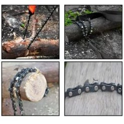 BETTERLIFE Scie à Chaîne Portative De Poche 3/8 Scie à Fermeture à Glissière Manuelle De 24 Pouces, Scie à élagage D'arbre Extérieure, Avec Sac De Rangement(Size:64CM,Color:Manche En Tissu Noir) -Outlet Scie à main et lames de scie Store 42049815 5