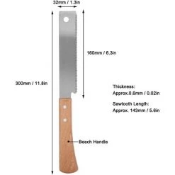 BRIDAY Scie à Bois Japonaise à Coupe Affleurante,Outil De Garniture De Coupe à Poignée En Bois Pour Jardin -Outlet Scie à main et lames de scie Store 42236401 3