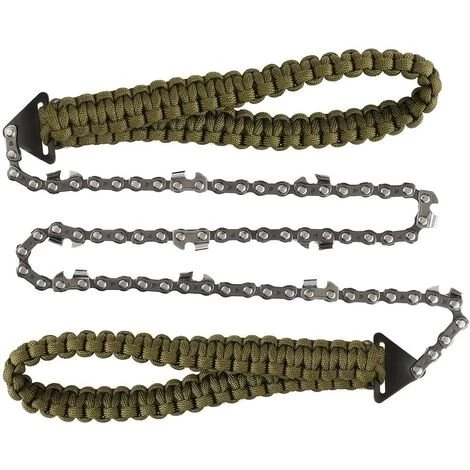 BRIDAY Portatif Tronçonneuse Scie à Main Avec Poignées De Corde Parachute Multifonction Trousse En Nylon, Câble Scie Pour La Survie Gear, Le Camping, La Chasse. 1 BRIDAY Portatif Tronçonneuse Scie à Main Avec Poignées De Corde Parachute Multifonction Trousse En Nylon, Câble Scie Pour La Survie Gear, Le Camping, La Chasse.