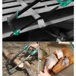 GUAZHUNIFR Scies à Métaux , Ensemble De Scies à Métaux Multifonctionnelles，scie à Métaux Avec 1 Lames Tranchantes , Guazhuni （Vert）520MM -Outlet Scie à main et lames de scie Store 43901161 5