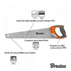 LEM SELECT Scie égoïne à Bois Universelle SERIE V 500mm 6 LEM SELECT Scie égoïne à Bois Universelle SERIE V 500mm -Outlet Scie à main et lames de scie Store 51638883 3