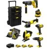 STANLEY FATMAX V20 STANLEY FatMax Kit SVK706 (SFMCH900 SFMCG400 SFMCD711 SFMCF800 SFMCS500 SFMCS600 SFMCW2203x2,0AhChargeurCaddy)