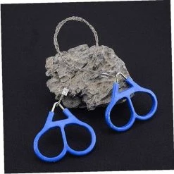 Scie À Fil En Acier Inoxydable Mini Scie À Fil D'urgence Chainsaw Trousse De Survie Pour La Randonnée Camping Urgence De Survie Bleu，Fontainebleau -Outlet Scie à main et lames de scie Store 52055574 4