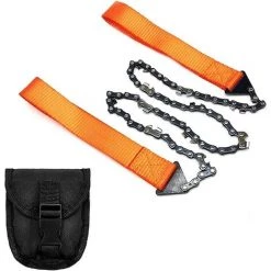 Pocket Saw Scie à Main, Tronçonneuse Manuelle Portable, Pocket Chainsaw Kit Survie Pour Camping, Randonnée, Survie Gear，Fontainebleau
