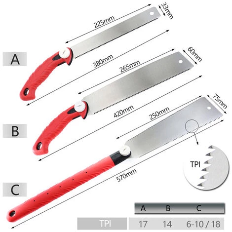 SUPERSELLER Scie à Main Multifonction Poignée TRP Scie D'abattage Outil De Travail Du Bois Tenu Dans La Main Pour La Coupe De Plastique De Bambou De Bois De Tenon - C 570mm - C 570mm 4 SUPERSELLER Scie à Main Multifonction Poignée TRP Scie D'abattage Outil De Travail Du Bois Tenu Dans La Main Pour La Coupe De Plastique De Bambou De Bois De Tenon - C 570mm - C 570mm – Image 4