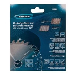 GROSS - Lame De Scie à Bois 130 X 20/16 Mm - 24 Dents -Outlet Scie à main et lames de scie Store 54096991 4