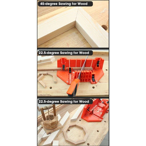 SUPERSELLER Boîte à Onglets De 12 Pouces Pour Les Angles De Fente De Scie Arrière 45/22.5/90 Degrés Coupe La Boîte De Sciage Et De Serrage Pour Le Travail Du Bois - 12 Pouces - 12 Pouces 4 SUPERSELLER Boîte à Onglets De 12 Pouces Pour Les Angles De Fente De Scie Arrière 45/22.5/90 Degrés Coupe La Boîte De Sciage Et De Serrage Pour Le Travail Du Bois - 12 Pouces - 12 Pouces – Image 4