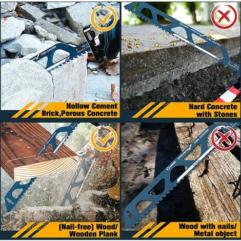 MERKMAK Lame De Scie En Alliage Dur Pour Couper Le Bois, Le Ciment Et La Brique Lames De Scie Alternative Pour Scie Sabre 505Mm 3 MERKMAK Lame De Scie En Alliage Dur Pour Couper Le Bois, Le Ciment Et La Brique Lames De Scie Alternative Pour Scie Sabre 505Mm – Image 3