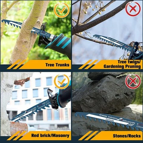 MERKMAK Lame De Scie En Alliage Dur Pour Couper Le Bois, Le Ciment Et La Brique Lames De Scie Alternative Pour Scie Sabre 505Mm 4 MERKMAK Lame De Scie En Alliage Dur Pour Couper Le Bois, Le Ciment Et La Brique Lames De Scie Alternative Pour Scie Sabre 505Mm – Image 4