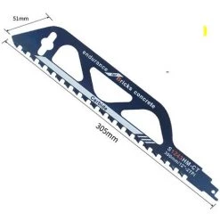 MERKMAK Lame De Scie En Alliage Dur Pour Couper Le Bois, Le Ciment Et La Brique Lames De Scie Alternative Pour Scie Sabre 305Mm