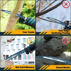 MERKMAK Lame De Scie En Alliage Dur Pour Couper Le Bois, Le Ciment Et La Brique Lames De Scie Alternative Pour Scie Sabre 225Mm -Outlet Scie à main et lames de scie Store 55075890 4
