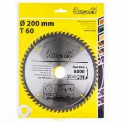 JARDIBRICODECO Lame De Scie à Bois 200 Mm 60 Dents