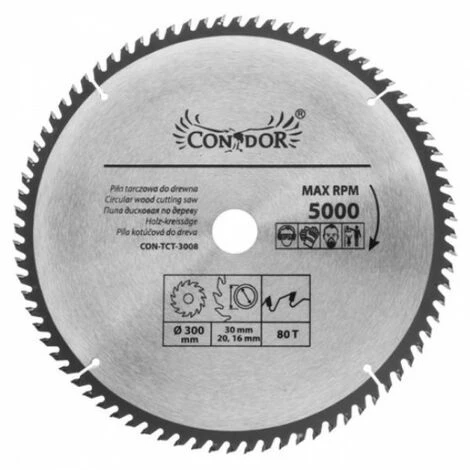 JARDIBRICODECO 300 Mm Lame De Scie à Bois 80 T Dents Widia 1 JARDIBRICODECO 300 Mm Lame De Scie à Bois 80 T Dents Widia