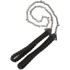 DENUOTOP Portatif Tronçonneuse Scie à Main Avec Poignées De Corde Parachute Multifonction Trousse En Nylon, Câble Scie Pour La Survie Gear, Le Camping, La Chasse. Noir