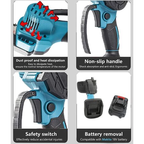 Cisea Mini Tronçonneuse à Batterie, Mini Tronçonneuse Sans Fil, Tronçonneuse Sans Fil Portable Tronçonneuse à Main De 6 Pouces, Tronçonneuse à Batterie Rechargeable 3 Cisea Mini Tronçonneuse à Batterie, Mini Tronçonneuse Sans Fil, Tronçonneuse Sans Fil Portable Tronçonneuse à Main De 6 Pouces, Tronçonneuse à Batterie Rechargeable – Image 3