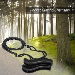 SUPERSELLER Scie à Chaîne Pliante Tronçonneuse Dentelée Scie à Fil D'acier Manuelle Camping Randonnée Chasse Outil De Survie D'urgence