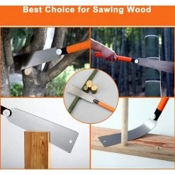 TINOR Ryoba Saw Scie à Main Japonaise à Double Tranchant - Tronçonneuse Interchangeable Avec Lame Flexible Pour Le Travail Du Bois, Orange -Outlet Scie à main et lames de scie Store 56198508 3