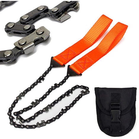 FR-LIFE BR-Vie Portatif Tronçonneuse Scie à Main Avec Une Pochette, Chaîne De Scie Pliante Main Survie Poche Chainsaw Pliage Scie à Chaîne à La Main Outil D'Urgence Pour La Randonné Camping Chasse 1 FR-LIFE BR-Vie Portatif Tronçonneuse Scie à Main Avec Une Pochette, Chaîne De Scie Pliante Main Survie Poche Chainsaw Pliage Scie à Chaîne à La Main Outil D'Urgence Pour La Randonné Camping Chasse