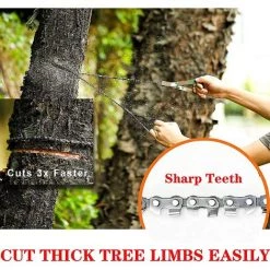 FR-LIFE BR-Vie Avec Poignée Tronçonneuse à 24" Poche, Scie à Main Portative Hain Rope Avec Pochette De Transport Pour La Coupe Du Bois, Camping, Travaux De Jardin -Outlet Scie à main et lames de scie Store 57556413 4