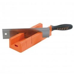 FISCHER DAREX Boîte à Onglet Polystyrène + Scie à Dos - Dim LxlxP Mm: 250 X 50 X 32