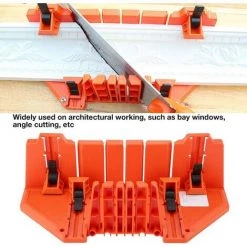 IRISFR Boîte à Onglets De Serrage 35 Cm En Plastique Pour Scie à La Main, Scie à Main, Outil De Coupe Du Bois Avec Pince,orange, Une Pièce,Lilaris 7 IRISFR Boîte à Onglets De Serrage 35 Cm En Plastique Pour Scie à La Main, Scie à Main, Outil De Coupe Du Bois Avec Pince,orange, Une Pièce,Lilaris -Outlet Scie à main et lames de scie Store 57869453 3