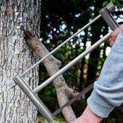 Lixada Scie à Bois Pliante Multifonctionnelle En Alliage D'Aluminium Scie à Main Portable Mini Scie à Bucket De Jardin Pour Le Travail Du Bois Jardinage Outils à Main De Survie En Plein Air Avec Pochette - Gris -Outlet Scie à main et lames de scie Store 57923209 4