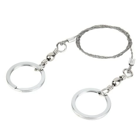 QERSTA Scie à Fil En Acier Inoxydable, Kit De Voyage D'urgence Pour Survie, Chasse, Silex, équipement De Coupe, Fretssaw,chasse 1 QERSTA Scie à Fil En Acier Inoxydable, Kit De Voyage D'urgence Pour Survie, Chasse, Silex, équipement De Coupe, Fretssaw,chasse