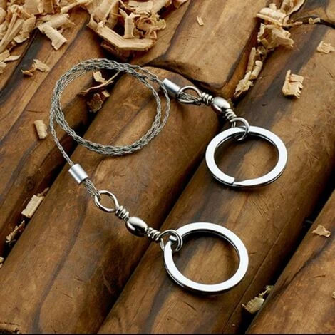 QERSTA Scie à Fil En Acier Inoxydable, Kit De Voyage D'urgence Pour Survie, Chasse, Silex, équipement De Coupe, Fretssaw,chasse 2 QERSTA Scie à Fil En Acier Inoxydable, Kit De Voyage D'urgence Pour Survie, Chasse, Silex, équipement De Coupe, Fretssaw,chasse – Image 2