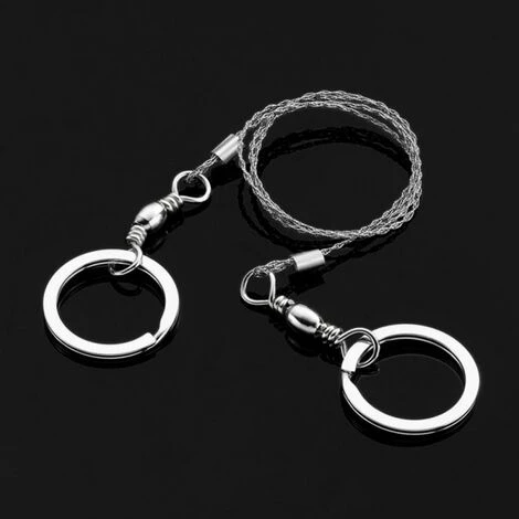 QERSTA Scie à Fil En Acier Inoxydable, Kit De Voyage D'urgence Pour Survie, Chasse, Silex, équipement De Coupe, Fretssaw,chasse 3 QERSTA Scie à Fil En Acier Inoxydable, Kit De Voyage D'urgence Pour Survie, Chasse, Silex, équipement De Coupe, Fretssaw,chasse – Image 3