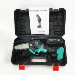 Cisea Mini Tronçonneuse à Batterie, Tronçonneuse électrique Sans Fil Avec 1 Batterie Rechargeable Et 1 Chaîne, Tronçonneuse Portable à Une Main De 10,2 Cm Pour La Coupe Du Bois, L'élagage, Le Jardinage -Outlet Scie à main et lames de scie Store 58082466 3