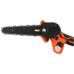 Cisea Mini Tronçonneuse à Batterie 4 Pouces, Moteur Renforcé, Tronçonneuse électrique Sans Fil Portable, 1 Batteries + 1 Chaînes, Petites Piles Rechargeables Pour Tronçonneuse Sans Fil -Outlet Scie à main et lames de scie Store 58082515 5