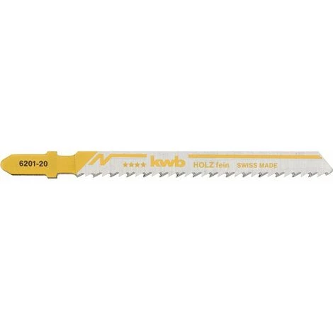 KWB Lames De Scies Sauteuses, Pour Le Travail Du Bois, Acier Au Carbone HCS, Fin - 620120 1 KWB Lames De Scies Sauteuses, Pour Le Travail Du Bois, Acier Au Carbone HCS, Fin - 620120