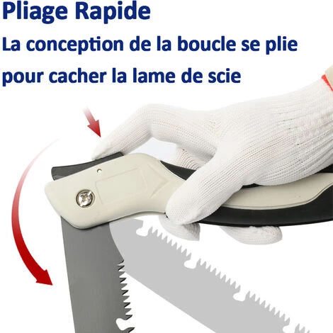 MERKMAK Scie A Main Pliante A Lame Extra Longue Robuste SK5 250mm Pour Jardin, Taille Et Coupe Des Branches Camping 4 MERKMAK Scie A Main Pliante A Lame Extra Longue Robuste SK5 250mm Pour Jardin, Taille Et Coupe Des Branches Camping – Image 4