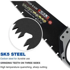 Scie à Main Professionnelle Sétaire 45 Cm AIRAJ, Scie à Main Coupe Bois, Manche Ergonomique En Caoutchouc, Idéale Pour Scier, Tailler, Jardiner, Couper Et Couper Le Bois, Scie à Métaux à Main Pour Plaques De Plâtre 7 Scie à Main Professionnelle Sétaire 45 Cm AIRAJ, Scie à Main Coupe Bois, Manche Ergonomique En Caoutchouc, Idéale Pour Scier, Tailler, Jardiner, Couper Et Couper Le Bois, Scie à Métaux à Main Pour Plaques De Plâtre -Outlet Scie à main et lames de scie Store 59869805 3