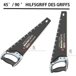 AIRAJ Scie à Sétaire 450 Mm, Scie à Main Bi-matière, Dents De Précision 3D, Conception à Rainure Inversée, Poignée Ergonomique En Caoutchouc, Scie à Bois Professionnelle Pour Bois, Plastique, Stratifié -Outlet Scie à main et lames de scie Store 59869829 3