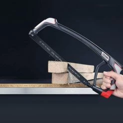 AIRAJ Cadre De Scie à Métaux, Avec 7 Lames De Scie En Acier, Cadre Réglable, Scie à Métaux Portative Avec Lame Interchangeable, Scie à Métaux Pour Couper Le Bois, L'acier, Les Tuyaux En PVC, La Viande Congelée (lourd). -Outlet Scie à main et lames de scie Store 59894806 5